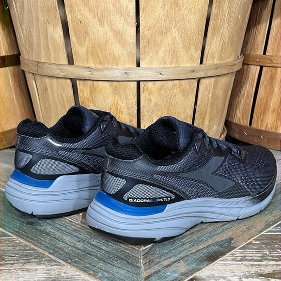 Diadora Mythos 3 Blushield Gray Black Blue Comfort Running Shoes Womens Size 8.5 - Picture 5 of 11